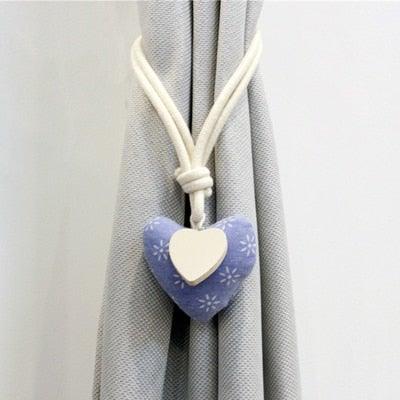 Heart Magnetic Curtain Tiebacks Room Curtains Buckle Holder Decor Clip For Home Decoration Accessories Magnet Tieback Clips Lovely Heart Shape Curtain Tiebacks Natural Cotton Linen Rope Window Curtain Buckle Kids Room Drapes Holder Decor Stevvex