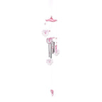 Heart Plastic Crystal  Metal Tubes Wind Chime Home Garden Decoration Gift Car Outdoor Heart Wind Chimes Decoration Gift for Mom Heart Wind Bell  Heart Wind Catcher Aluminum  Outdoor Yard Garden Decor Wind Chimes Stevvex