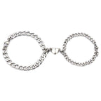 Heart Shaped Magnetic Stainless Steel Couple Bracelets Heart Charm Fashion Chain Bracelets Couples Matching Bracelets Promise Bracelet Stainless Steel Link Chain For Women Couples Love Bracelet
