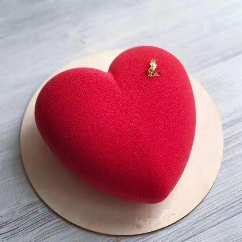 Heart Shaped Silicone Cake Mold With Mini Hammer 3D Geometric Cake Mold Silicone Mousse/Chocolate Cakes Mould For Birthday Heart Shaped Chocolate Mold Silicone Fondant Chocolate Mousse Cake Molds Tray Multi Function Stevvex