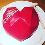 Heart Shaped Silicone Cake Mold With Mini Hammer 3D Geometric Cake Mold Silicone Mousse/Chocolate Cakes Mould For Birthday Heart Shaped Chocolate Mold Silicone Fondant Chocolate Mousse Cake Molds Tray Multi Function Stevvex
