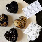 Heart Shaped Silicone Cake Mold With Mini Hammer 3D Geometric Cake Mold Silicone Mousse/Chocolate Cakes Mould For Birthday Heart Shaped Chocolate Mold Silicone Fondant Chocolate Mousse Cake Molds Tray Multi Function Stevvex