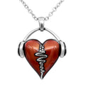 Heartbeat Heart Necklace Pendant Silver Plated Gift