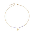 Heartbeat Pendant Necklace Gold Plated Delicate Heart Charm