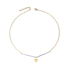 Heartbeat Pendant Necklace Gold Plated Delicate Heart Charm
