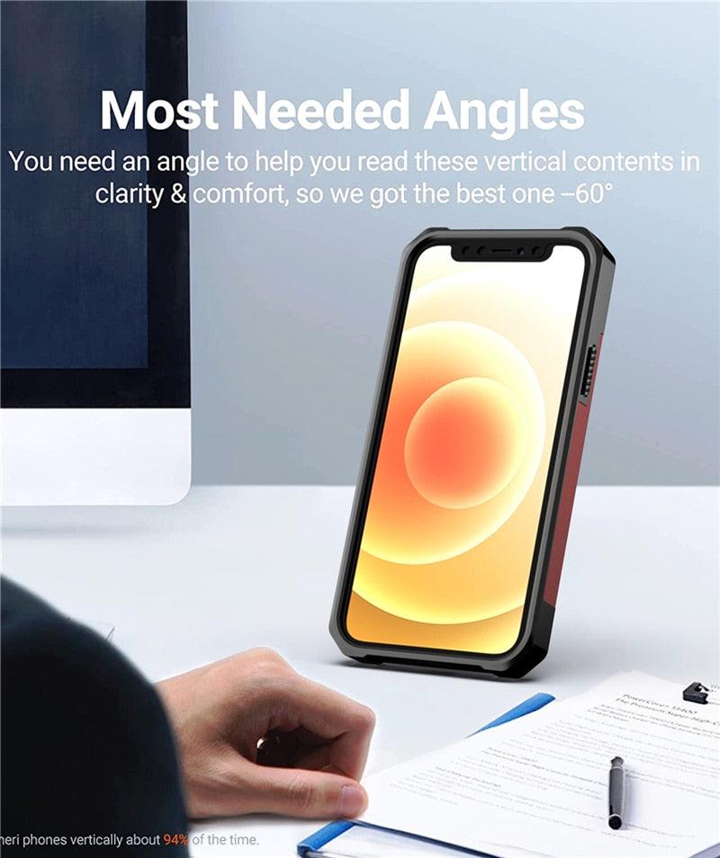 Heavy Duty Kickstand Stand Ring Shockproof Protective Cases Cover Camera Protection Magnetic Holder Case For iPhone 14 13 12 Pro Max Shockproof Card Slot Stand Cover Stevvex