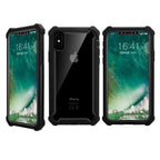 Heavy Duty Shockproof Phone Case For iPhone 14 13 12 Soft Transparent Back Cover Full-Body Clear Bumper Case with Built-in Screen Protector For iPhone