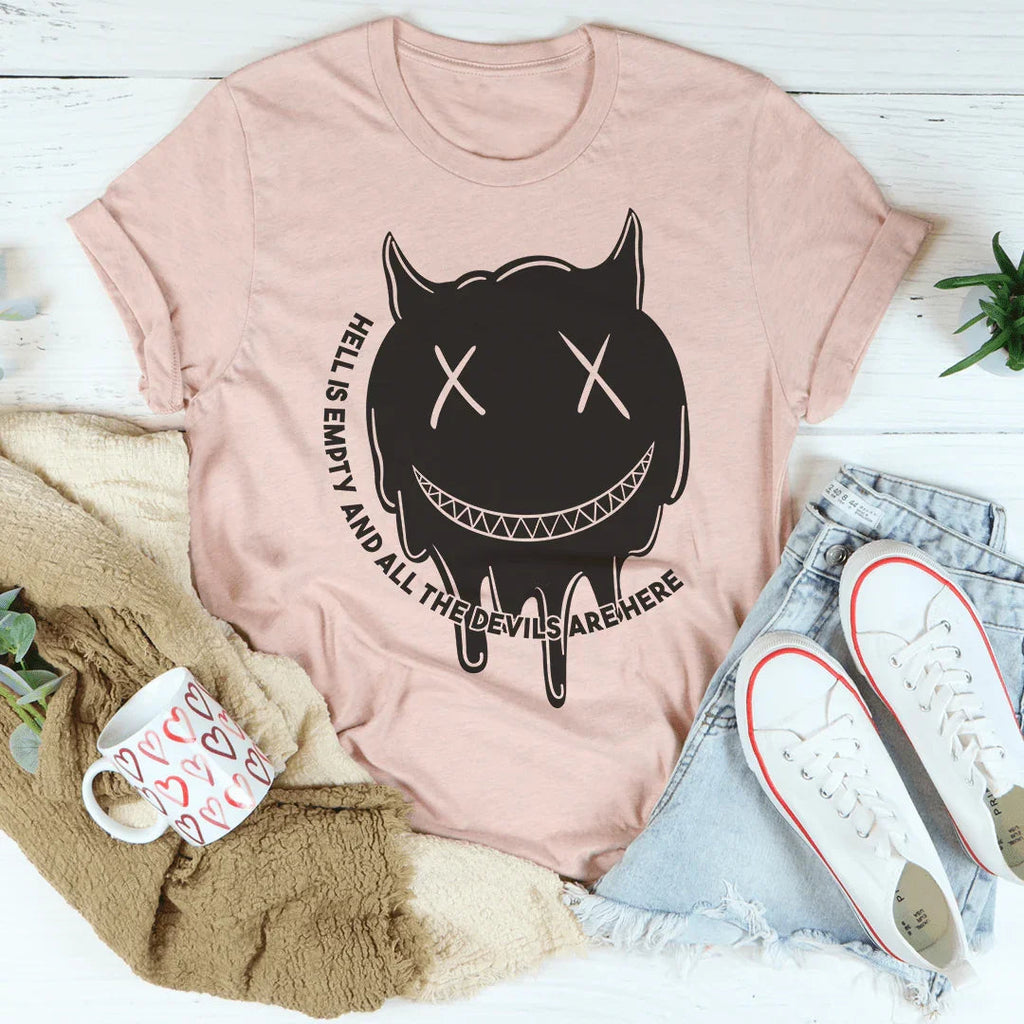 Hell Is Empty Tee Peachy Sunday