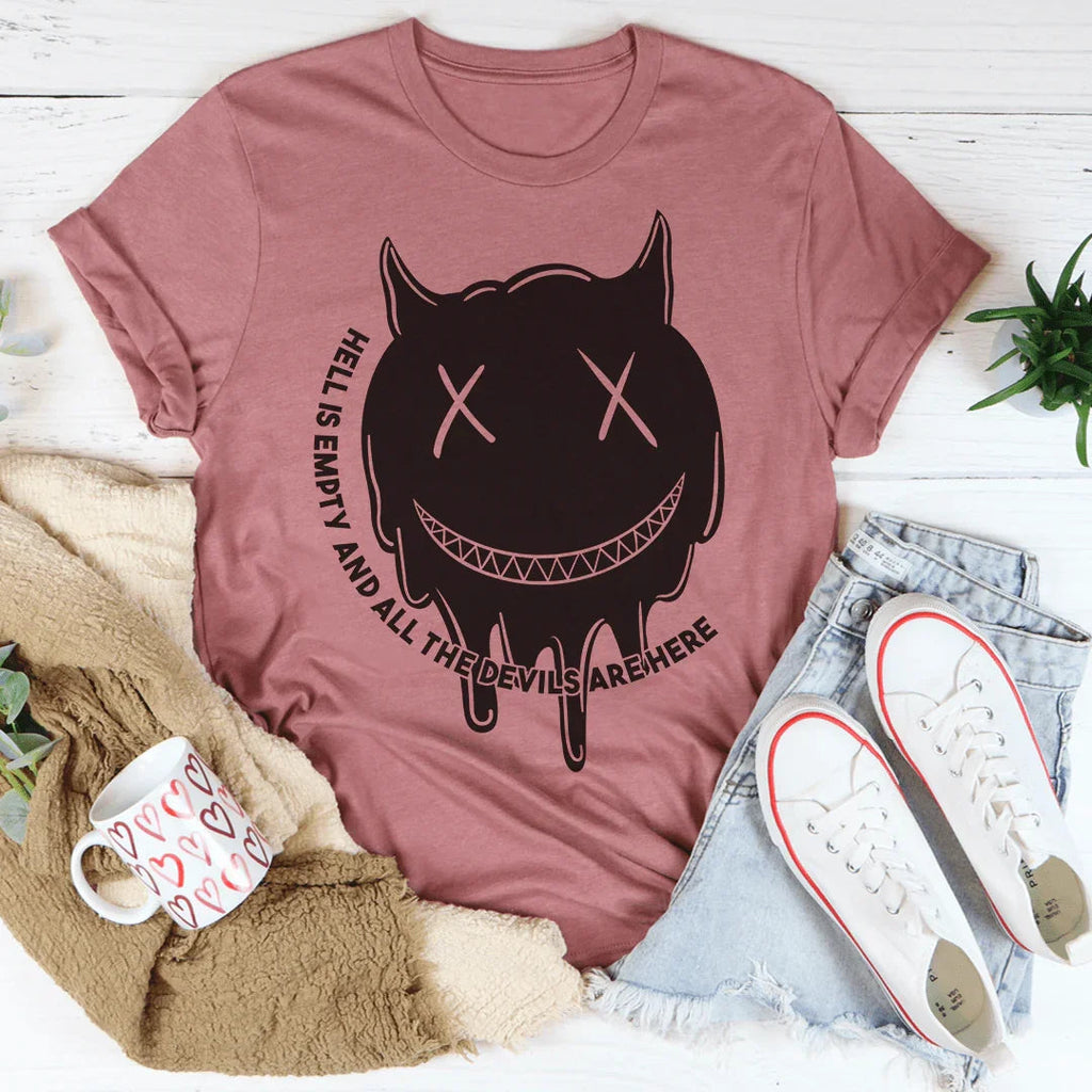 Hell Is Empty Tee Peachy Sunday