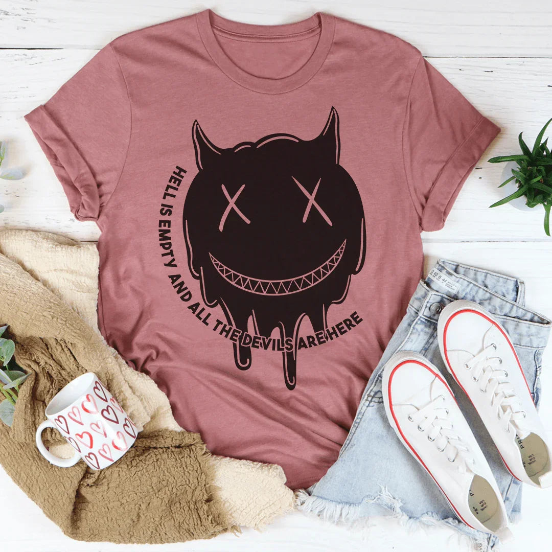 Hell Is Empty Tee Peachy Sunday