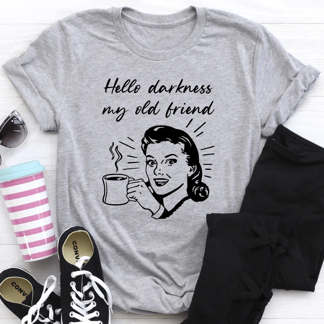 Hello Darkness My Old Friend Coffee Tee - SJB-DIAMOND ELITES
