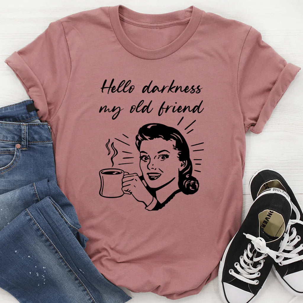 Hello Darkness My Old Friend Coffee Tee - SJB-DIAMOND ELITES