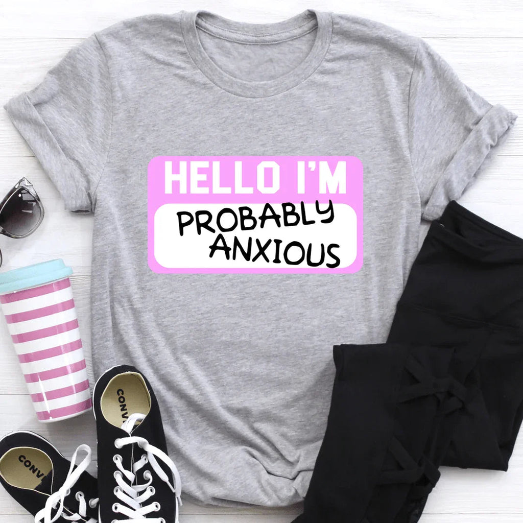 Hello I'm Anxious Tee - SJB-DIAMOND ELITES