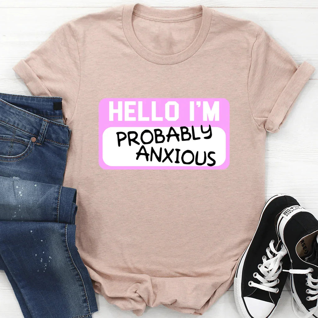 Hello I'm Anxious Tee - SJB-DIAMOND ELITES