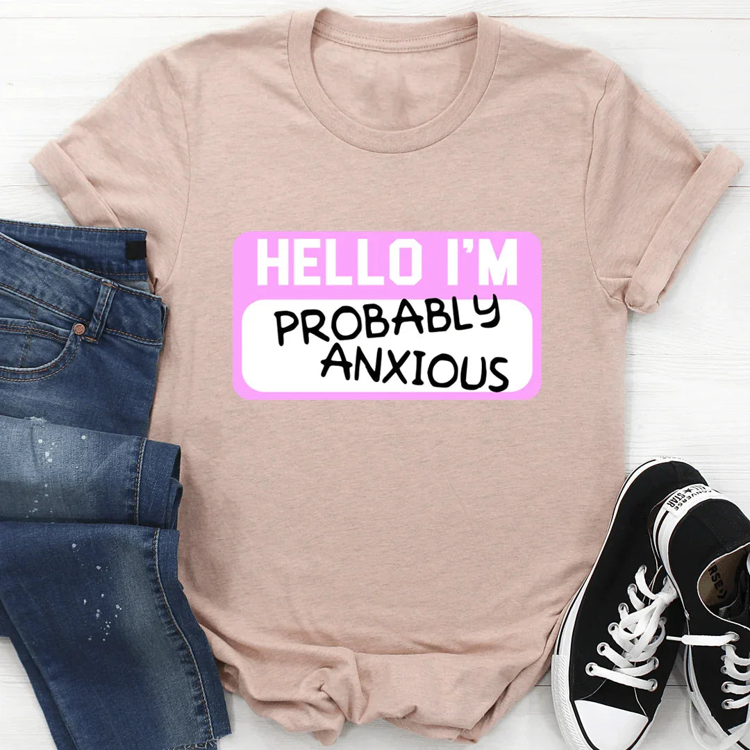 Hello I'm Anxious Tee - SJB-DIAMOND ELITES