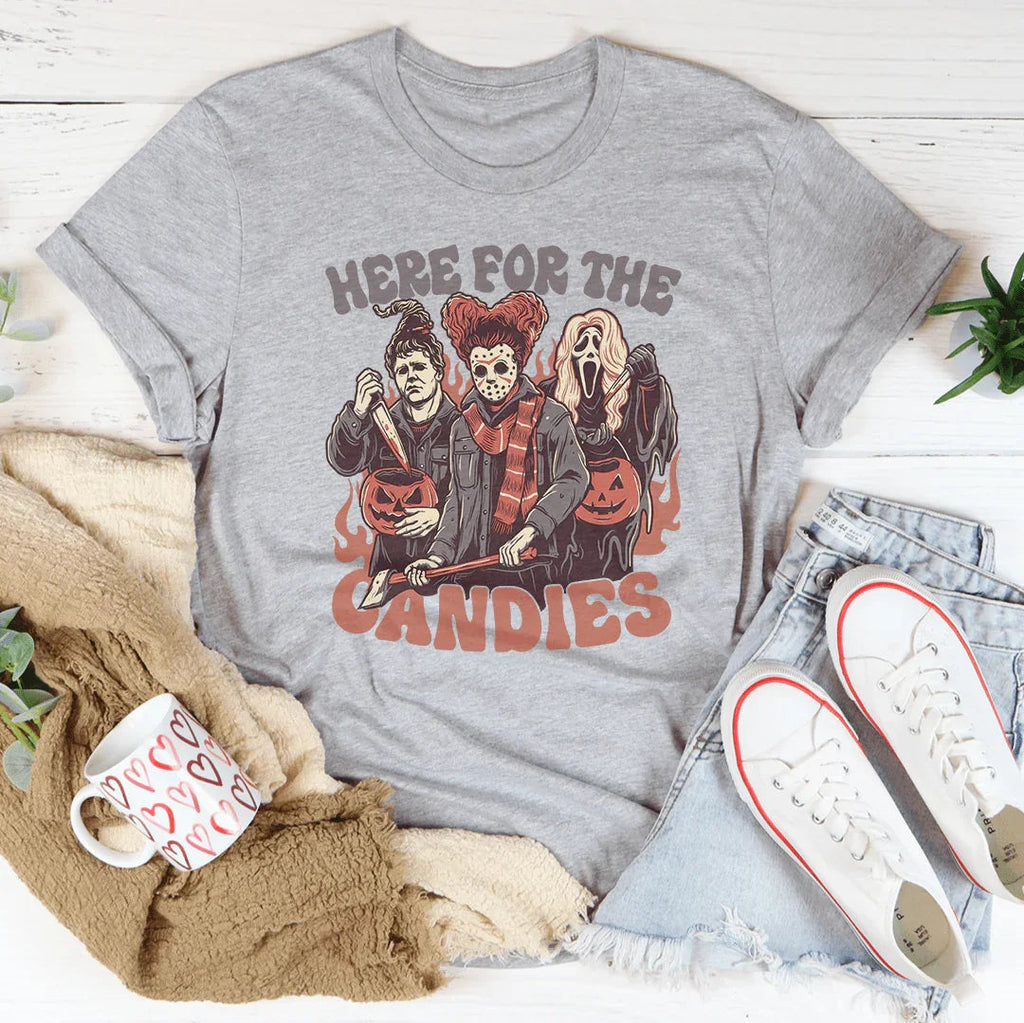 Here For The Candies Tee Peachy Sunday
