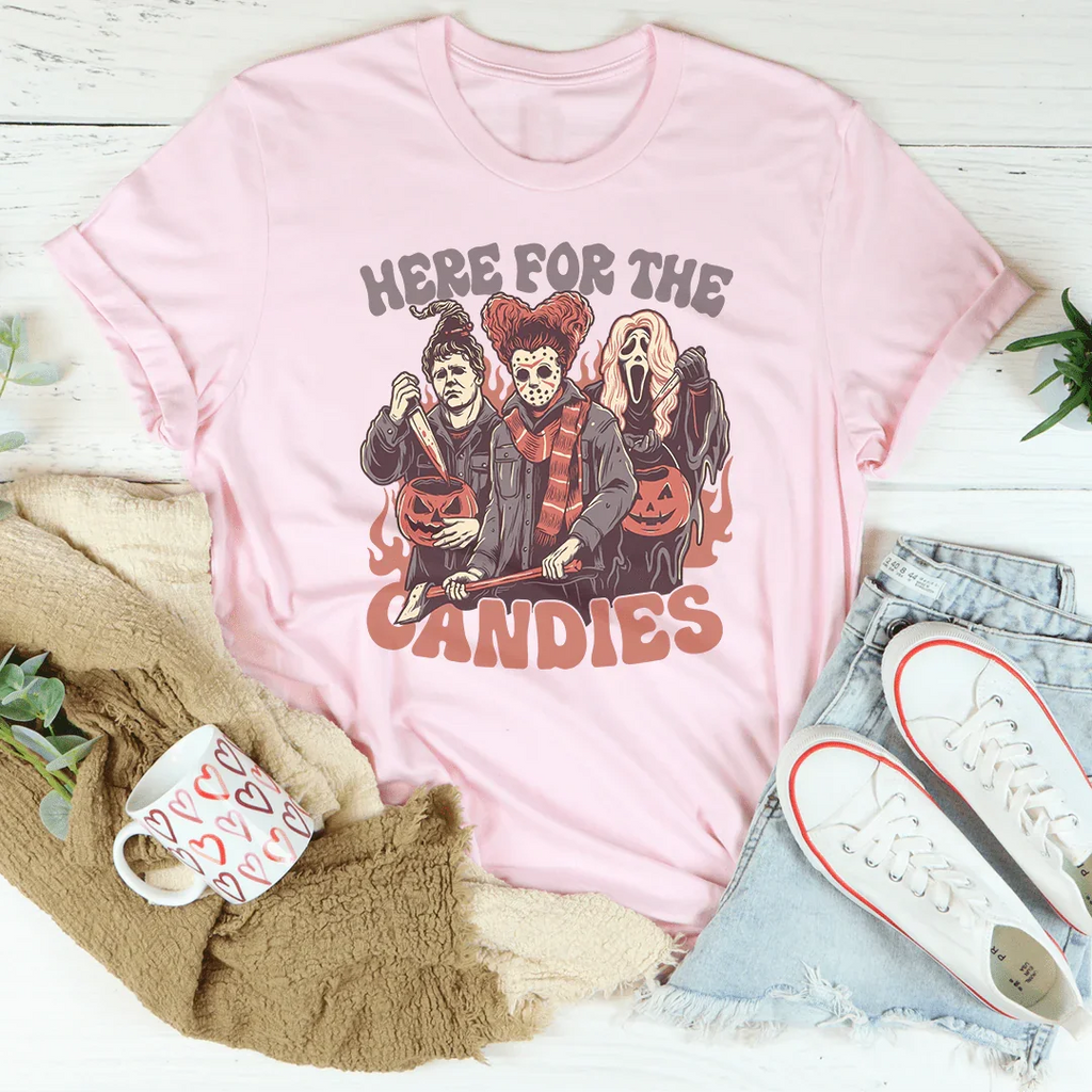 Here For The Candies Tee Peachy Sunday