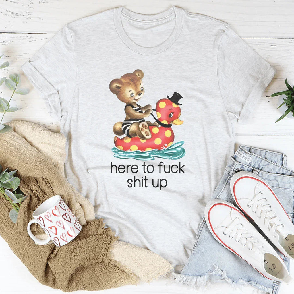Here To F* Tee Peachy Sunday