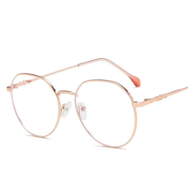 Hexagonal Eyeglasses Frame Anti Blue Ray Glasses Black Stylish Attraction Anti Blue Light Blocking Glasses For Men & Women Computer Radiation Protection Goggle Clear Lens Eyeglasses Plain Mirror For  Unisex Eyewear Stevvex