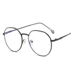 Hexagonal Eyeglasses Frame Anti Blue Ray Glasses Black Stylish Attraction Anti Blue Light Blocking Glasses For Men & Women Computer Radiation Protection Goggle Clear Lens Eyeglasses Plain Mirror For  Unisex Eyewear Stevvex