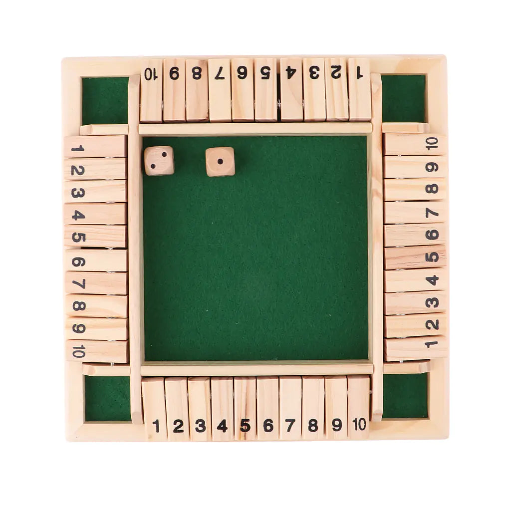 Deluxe Shut The Box Board Game Pi-Mart