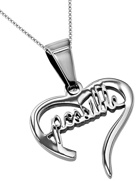 Handwriting Heart Necklace KingdomWear
