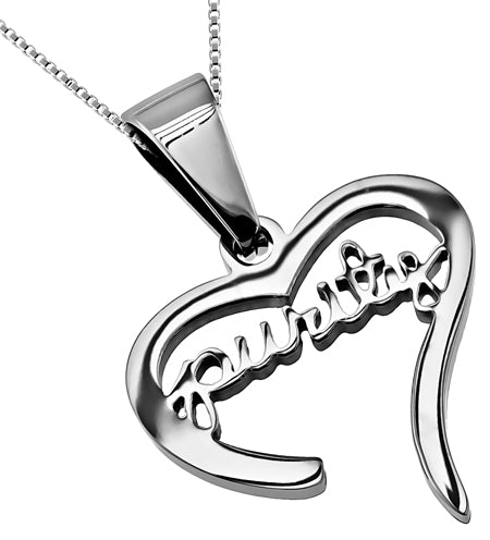 Handwriting Heart Necklace KingdomWear