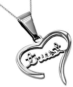 Handwriting Heart Necklace KingdomWear