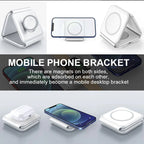 Foldable 3 in 1 Wireless Charger for iPhone and Apple Watch Pi-Mart