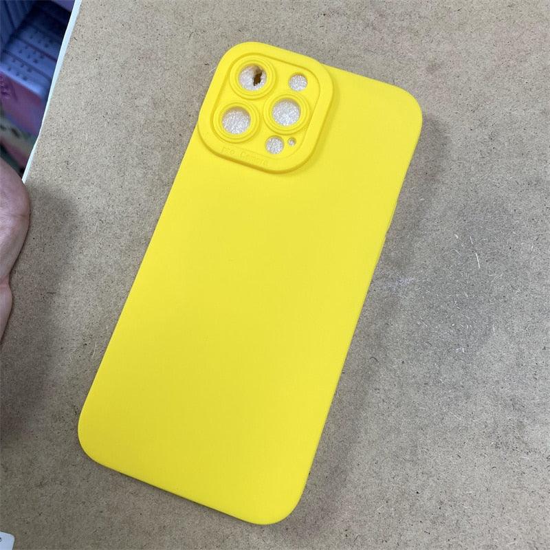 High-end Black Shockproof Silicone Phone Case For iPhone 13 12 Pro 11 Pro Max For Men Protect Lens Cover Compatible with iPhone Silicone Rubber Case Comfortable Grip Stevvex
