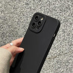 High-end Black Shockproof Silicone Phone Case For iPhone 13 12 Pro 11 Pro Max For Men Protect Lens Cover Compatible with iPhone Silicone Rubber Case Comfortable Grip Stevvex