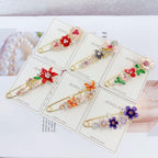 High-end Safety Pins For Women Flower Pin Crystal Rhinestones Safety Pins Woman Jewelry Accessories Hijab Scarf Clip Buckles Stevvex