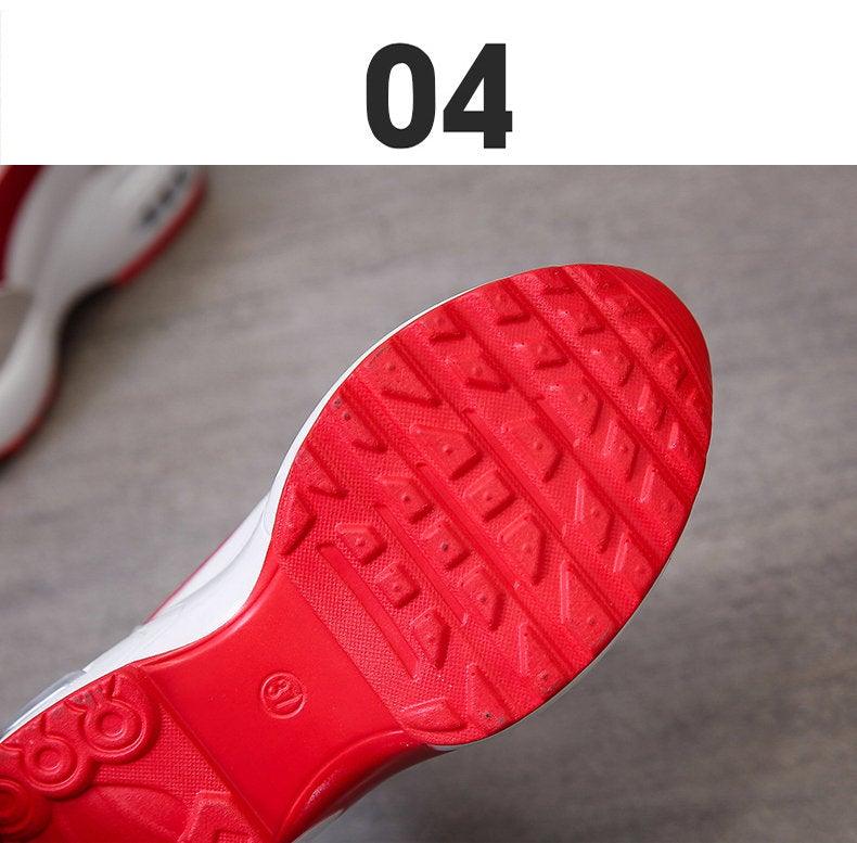 High Heel Womens Sneakers Shoes Red Black Air Cushion Casual Shoes Women Sneakers Modern Shoes Classic Athletic Sports Walking Shoes With Lace Up Platform Leather Trainers Stevvex
