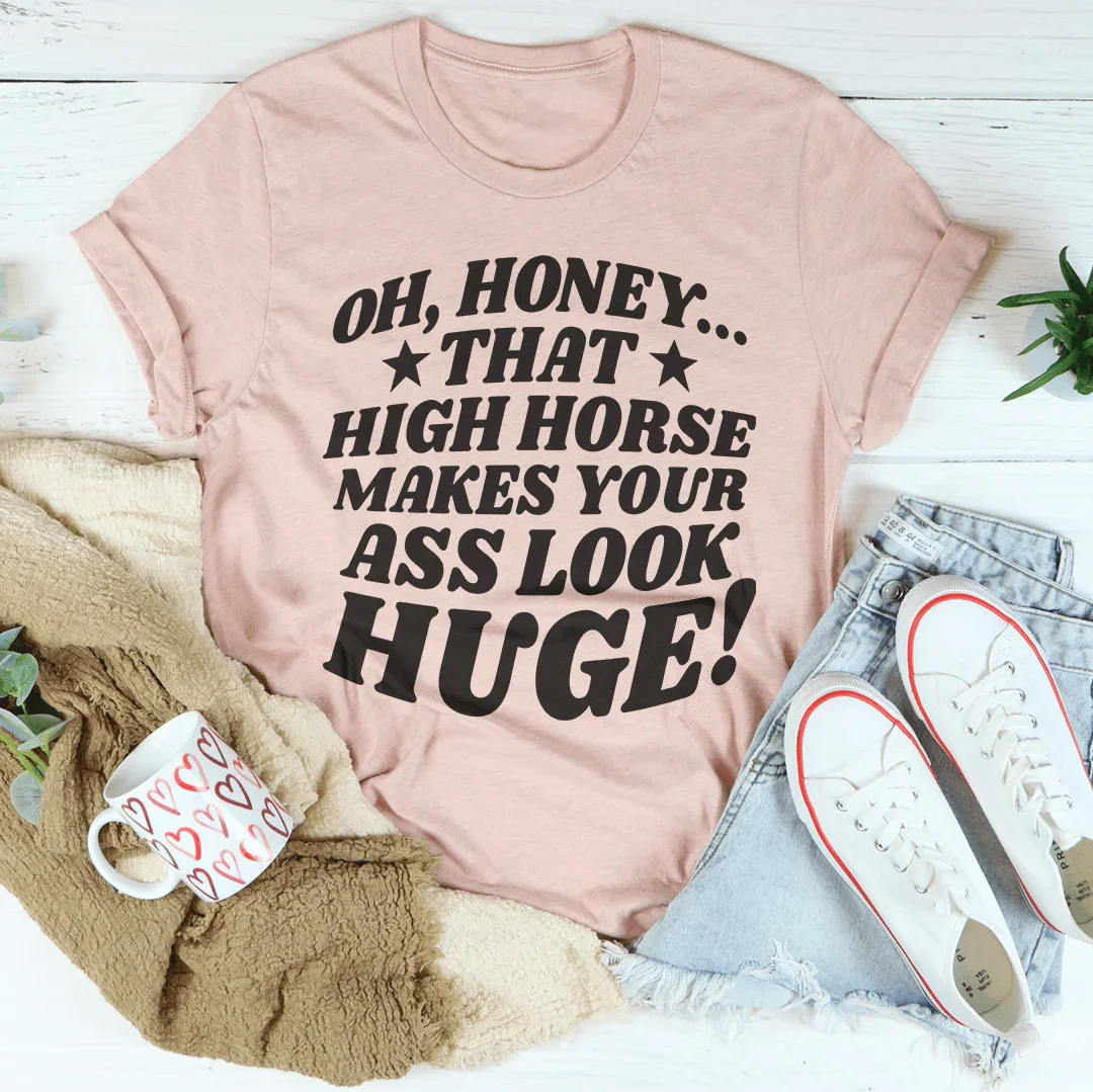 High Horse Tee Peachy Sunday