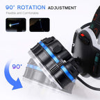 High Lumen Ultra Bright Powerful Rechargeable LED Headlamp  USB Head Lamp 7 LED Headlight Head Flashlight Waterproof Flashlight Head Torch For Outdoor Camping Cycling Running Fishing Stevvex