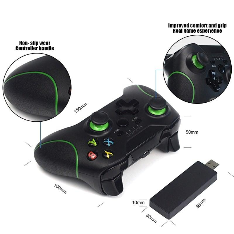 High Quality Black 2.4GHz Wireless Joystick Gamepad Controller Compatible With PC Monitor Laptop Stevvex