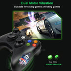 High Quality Black USB Wired Joystick Vibration Gamepad Controller Compatible With PC Monitor Laptop Smart TV Stevvex