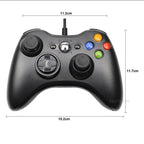 High Quality Black USB Wired Joystick Vibration Gamepad Controller Compatible With PC Monitor Laptop Smart TV Stevvex