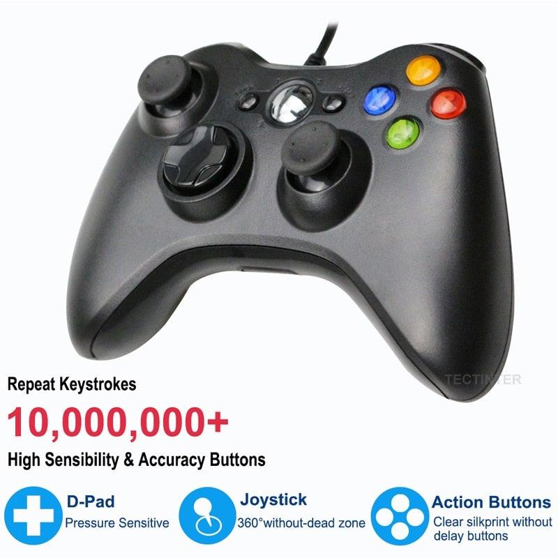 High Quality Black USB Wired Joystick Vibration Gamepad Controller Compatible With PC Monitor Laptop Smart TV Stevvex