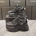 High Quality Chunky Sneakers Womens Platform Fashion Breathable Height Increased Thick Bottom Trainers High White Fashion Thick Soled Sports Walking Sneakers Stevvex