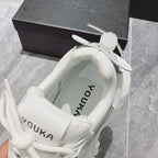 High Quality Chunky Sneakers Womens Platform Fashion Breathable Height Increased Thick Bottom Trainers High White Fashion Thick Soled Sports Walking Sneakers Stevvex