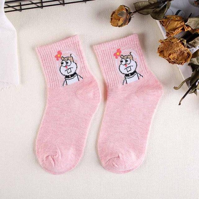 High Quality Cute Elegant Lovely Kawaii Cartoon Sweet Cotton Women Socks Animals Character Casual Short Socks For Men And Women Stevvex