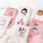 High Quality Cute Elegant Lovely Kawaii Cartoon Sweet Cotton Women Socks Animals Character Casual Short Socks For Men And Women Stevvex