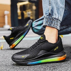 High Quality Fashion Men's Sneakers Air Mesh Casual Sneakers Comfortable Mixed Colors Sneakers Luxury Non Slip Tennis Sport Athletic Walking Fashion Sneakers Stevvex