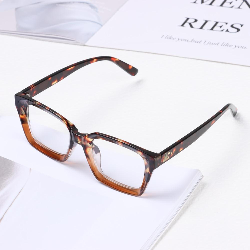 High Quality Fashion Square Frame Reading Glasses Men Women Fashion Oversized Frame High-definition Presbyopia Eyeglasses For Men And Women Diopter 0~+ 3.00 Stevvex