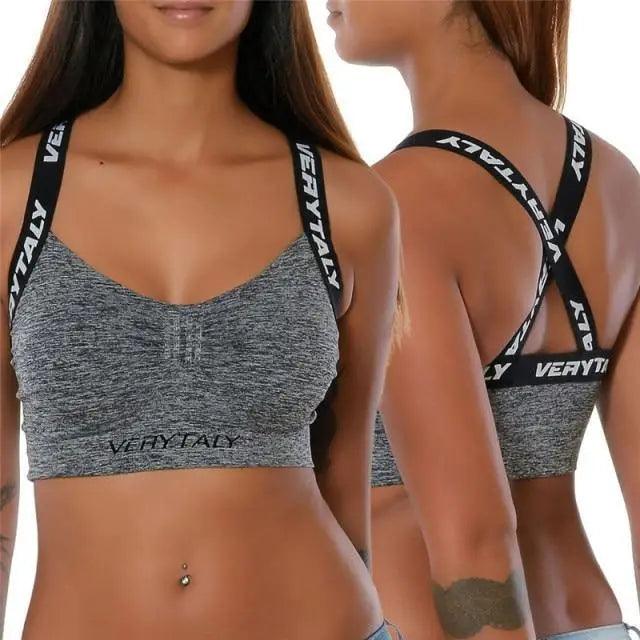 High Quality Fitness Tight Sports Letter Street Cropped Vest Tops for Women And Girls Bustier Strappy Skinny T-Shirt Stevvex