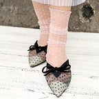 High Quality Lace Socks Women Transparent Mesh Ankle Socks Ladies Ultra-Thin Princess Tulle Socks For Women