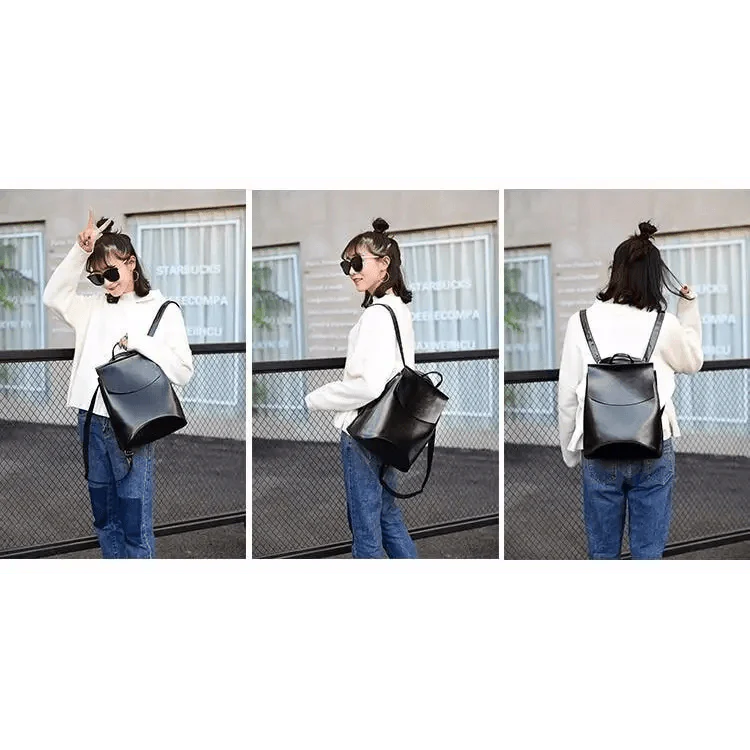 High Quality Leather Backpacks For Fashionable Women And Teenage Girls Large Capacity Shoulder Bagpack Stevvex
