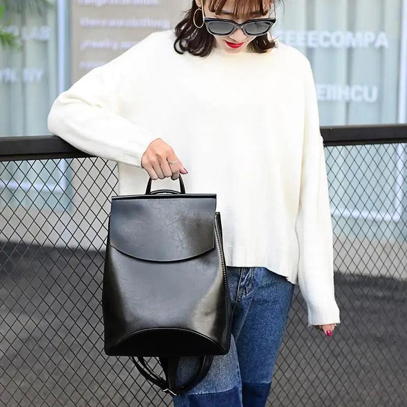 High Quality Leather Backpacks For Fashionable Women And Teenage Girls Large Capacity Shoulder Bagpack Stevvex