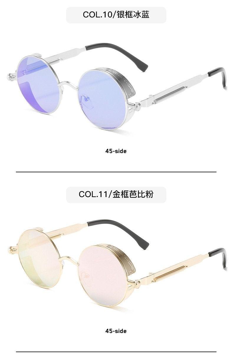 High Quality Metal Circle Frame Luxury & Designer High Quality Sunglasses For Men and Women New Retro Style Round Shape Metal Frame Sunglasses UV400 Stevvex